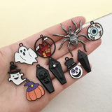 10Pcs/lot Halloween Enamel Charms for DIY Jewelry Making