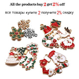 Snowman Christmas Tree Charms for Earrings DIY Jewelry Making Accessories