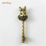10PCS Key Shape Charms Antique Bronze Plated Pendant Jewelry Accessory