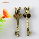 10PCS Key Shape Charms Antique Bronze Plated Pendant Jewelry Accessory