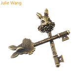 10PCS Key Shape Charms Antique Bronze Plated Pendant Jewelry Accessory