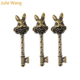 10PCS Key Shape Charms Antique Bronze Plated Pendant Jewelry Accessory