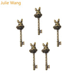 10PCS Key Shape Charms Antique Bronze Plated Pendant Jewelry Accessory