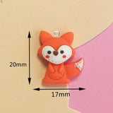 10Pcs Animal Fox Owls Resin Charms Pendant Earring DIY Jewelry