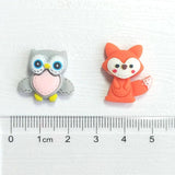 10Pcs Animal Fox Owls Resin Charms Pendant Earring DIY Jewelry