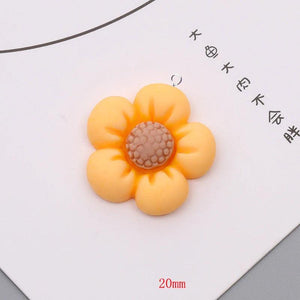 10pcs Bee Flowers Resin Charms for Earring Keychain Jewelry Making