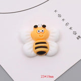 10pcs Bee Flowers Resin Charms for Earring Keychain Jewelry Making