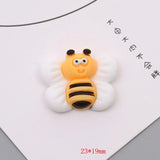 10pcs Bee Flowers Resin Charms for Earring Keychain Jewelry Making