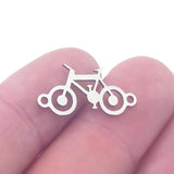 Classic Bicycle Gold/Steel Choker Pendant Necklace Engagement Jewelry