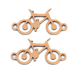 Classic Bicycle Gold/Steel Choker Pendant Necklace Engagement Jewelry