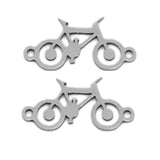 Classic Bicycle Gold/Steel Choker Pendant Necklace Engagement Jewelry