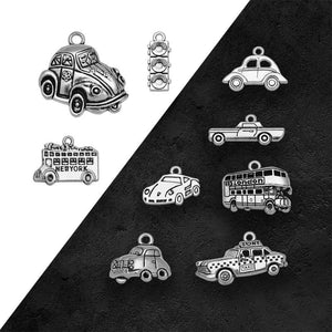 Silver Plated Traffic Light Charms for DIY Jewelry Making