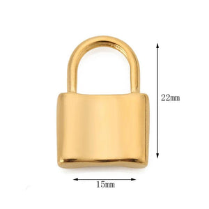 5pcs Stainless Steel Heart Key Lock Charms for DIY Necklace Bracelet
