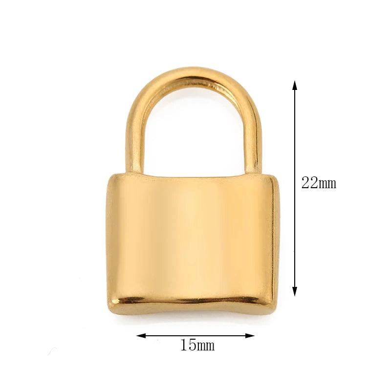 5pcs Stainless Steel Heart Key Lock Charms for DIY Necklace Bracelet