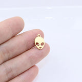 10x 10*12mm Stainless Steel High Polish Head Charms Pendant