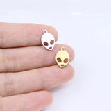 10x 10*12mm Stainless Steel High Polish Head Charms Pendant