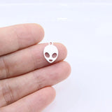 10x 10*12mm Stainless Steel High Polish Head Charms Pendant