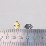 10x 10*12mm Stainless Steel High Polish Head Charms Pendant