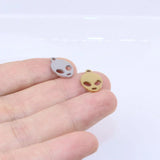 10x 10*12mm Stainless Steel High Polish Head Charms Pendant