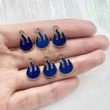 20pcs Enamel Flame Fire Pendants Charms for DIY Jewelry Making