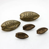 Zinc Alloy Surfboard Shape Buttons Bronze Charms 3pcs/lot
