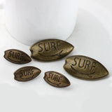Zinc Alloy Surfboard Shape Buttons Bronze Charms 3pcs/lot