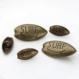 Zinc Alloy Surfboard Shape Buttons Bronze Charms 3pcs/lot