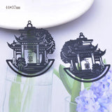 6pcs Brass Building Charms DIY Jewelry Making Pendant