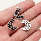 40pcs Moon Star Charms Pendants DIY Necklace Jewellery Crafts Drop