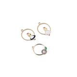 10pcs Enamels Alice Rabbit Butterfly Earring Charms DIY Making Jewelry