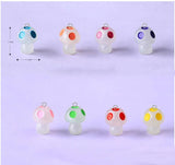 Luminous Mushroom Resin Charms Easter Crafts DIY Earring Bracelet Pendant