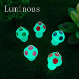 Luminous Mushroom Resin Charms Easter Crafts DIY Earring Bracelet Pendant