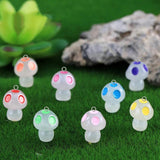 Luminous Mushroom Resin Charms Easter Crafts DIY Earring Bracelet Pendant
