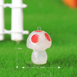 Luminous Mushroom Resin Charms Easter Crafts DIY Earring Bracelet Pendant
