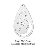 5pcs Stainless Steel Crescent DIY Charms Necklace Pendant Never Fade