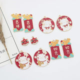 10pcs Chinese Fortune Wish Cat Good Luck Charms DIY Jewelry Making Pendant