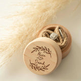 Personalized Wedding Ring Bearer Box Wood Holder