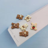10pcs Bowknot Bear Rabbit Resin Charms for DIY Jewelry Earrings Keychain