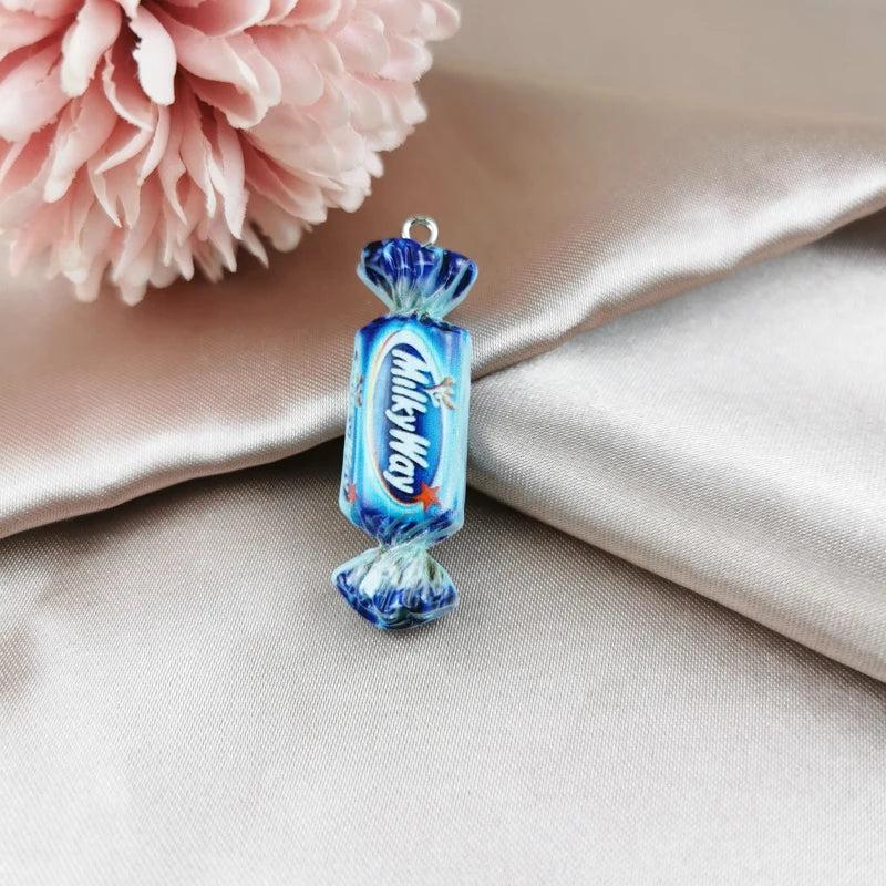 10pcs Milk Chocolate Candy Resin Charms Earring DIY Jewelry Kids Gift