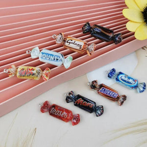 10pcs Milk Chocolate Candy Resin Charms Earring DIY Jewelry Kids Gift