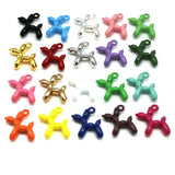 10pcs Colorful 3D Balloon Dog Charms Pendant for DIY Jewelry