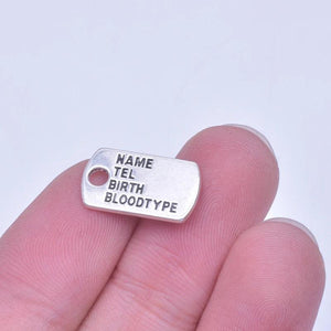 30Pcs/Lot RIP Letter Name Tag Charms Pendant for Necklaces Keychain