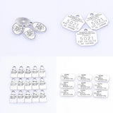 30Pcs/Lot RIP Letter Name Tag Charms Pendant for Necklaces Keychain