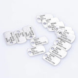 30Pcs/Lot RIP Letter Name Tag Charms Pendant for Necklaces Keychain