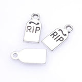 30Pcs/Lot RIP Letter Name Tag Charms Pendant for Necklaces Keychain