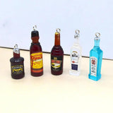 10pcs Water Bottle Resin Charms 3d Drink Bottles For DIY Jewelry