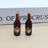 10pcs Water Bottle Resin Charms 3d Drink Bottles For DIY Jewelry