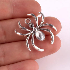 20pcs Halloween Gothic Spider Charms Pendant Craft Supplies DIY Craft Making