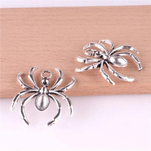 20pcs Halloween Gothic Spider Charms Pendant Craft Supplies DIY Craft Making