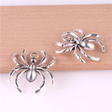 20pcs Halloween Gothic Spider Charms Pendant Craft Supplies DIY Craft Making